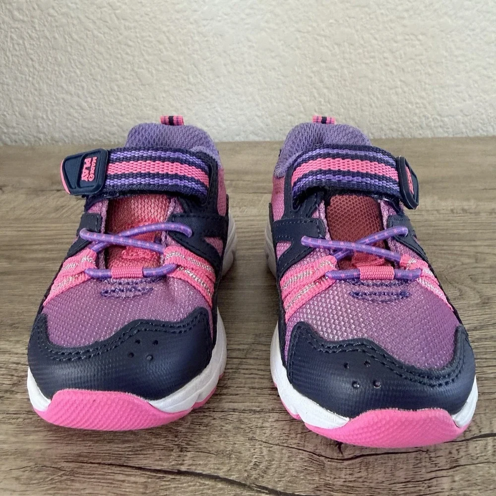 Stride Rite Girls M2P Journey Player Pink Purple Sneaker Shoes Toddler Size 4.5M